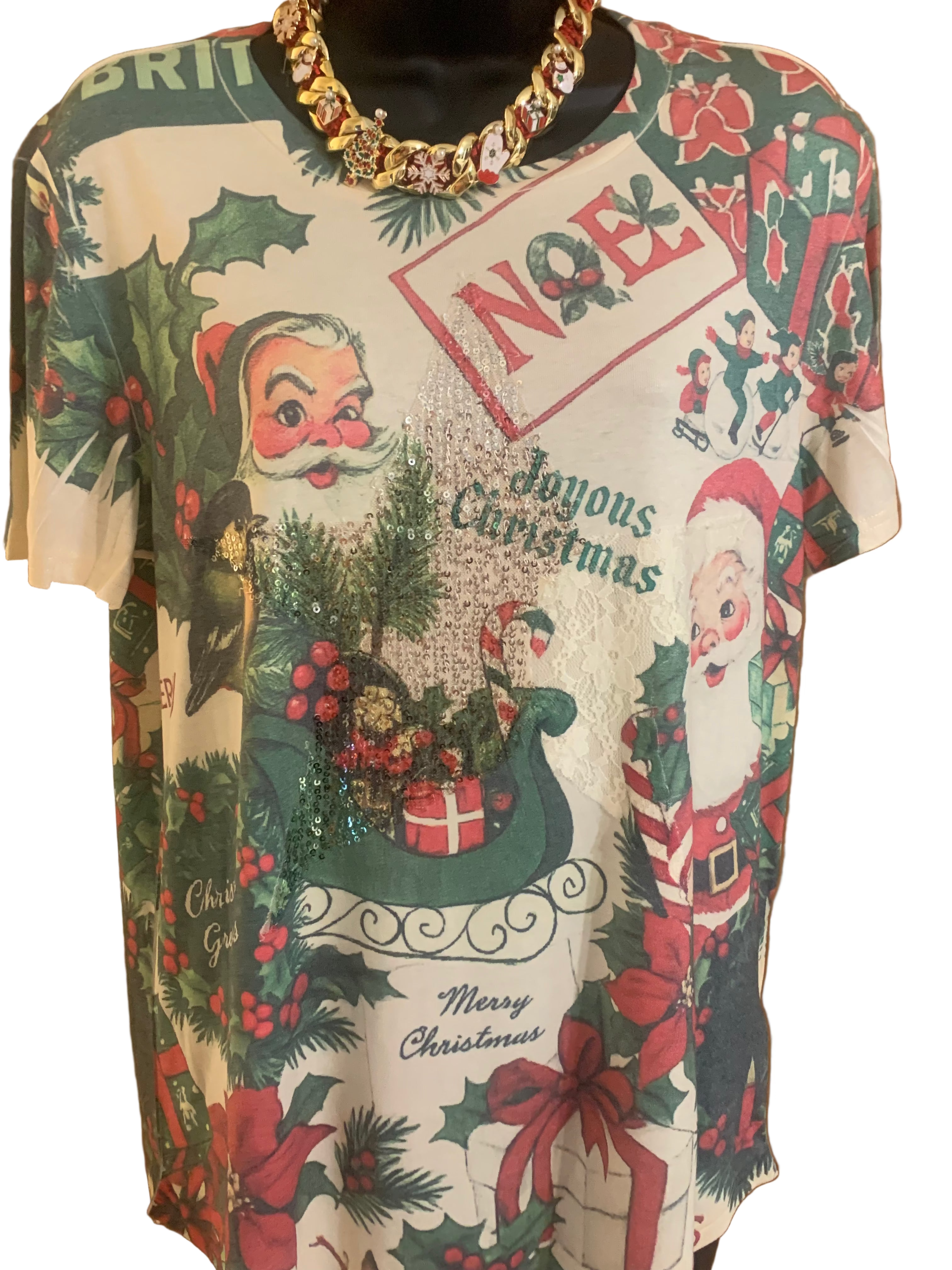 Sequin Star &amp; Santa Tee