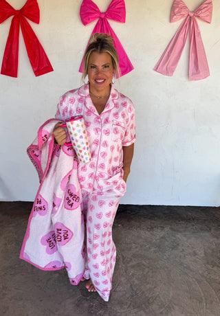 Valentine Luxe PJ’s, Tumblers & Blankets PREORDER