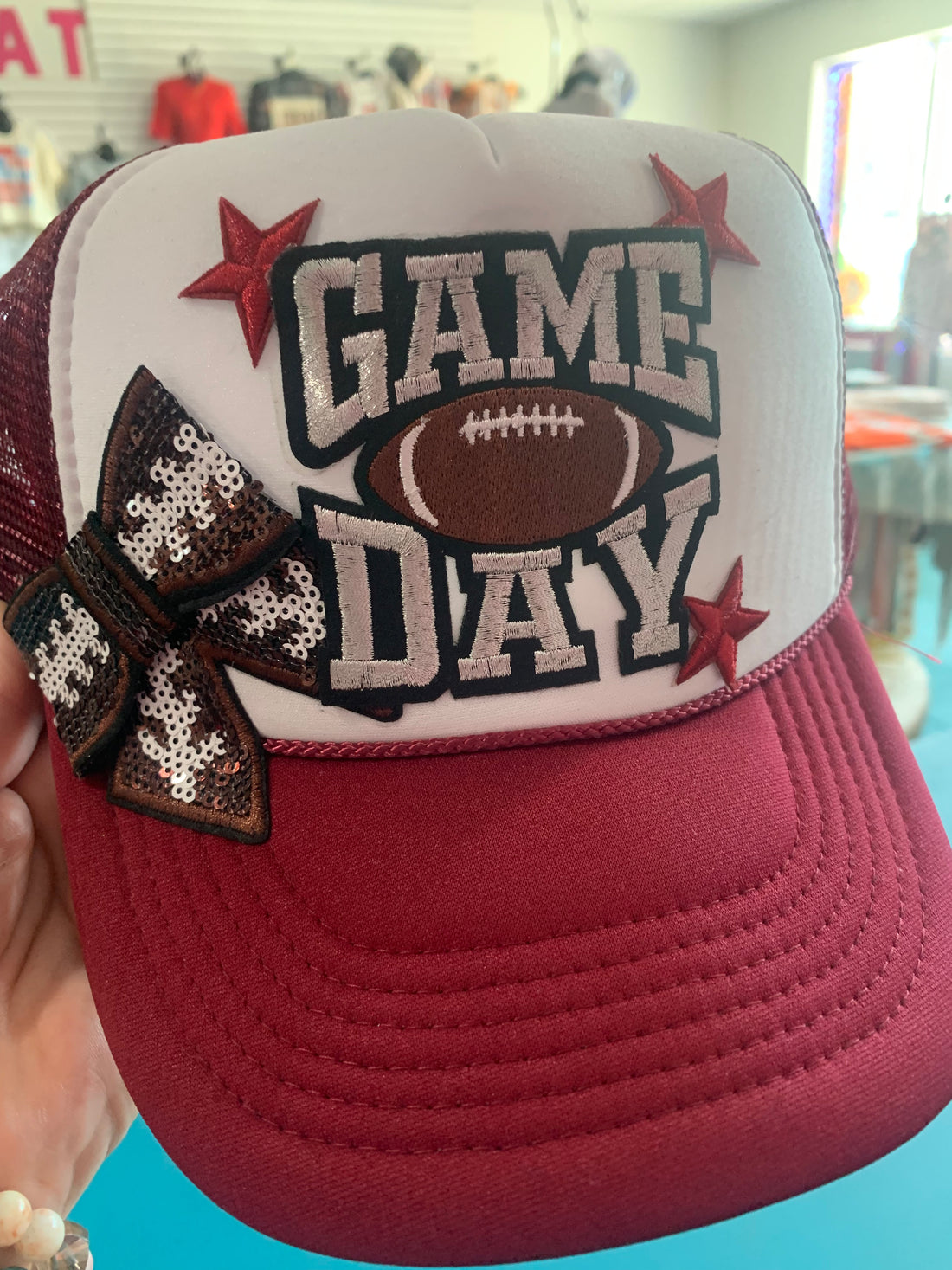 Maroon Gameday Trucker Patch