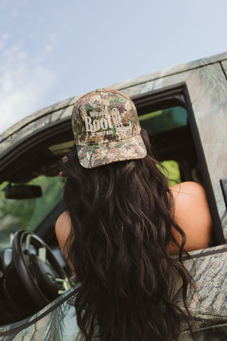 Hat We'll Put A Boot in your Ass - Camo Trucker Hat