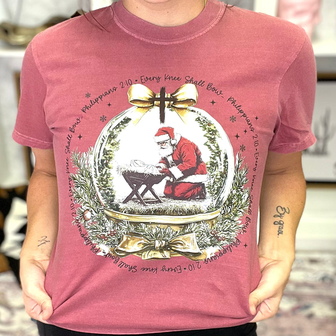 Baby Jesus &amp; Santa Graphic Tee