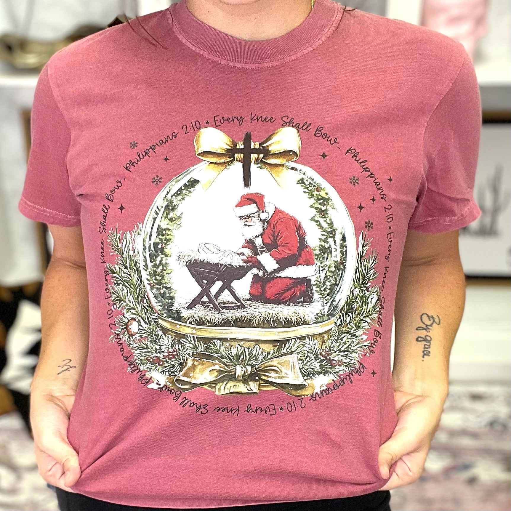 Baby Jesus &amp; Santa Graphic Tee