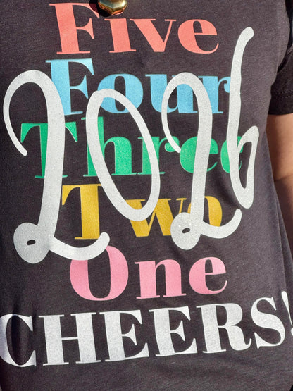 Tees Five Four Three Two One Cheers Tee