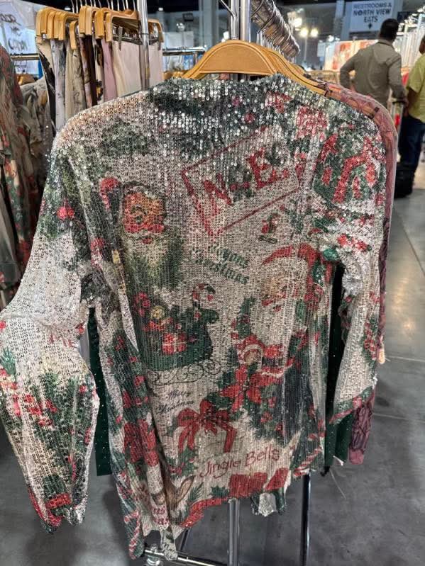 Sequin Santa Cardigan