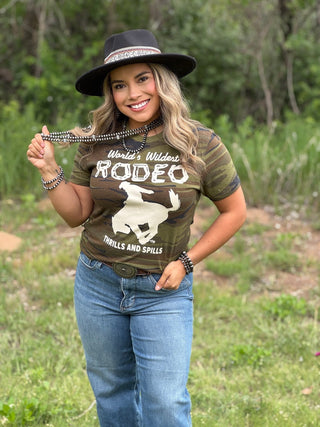 Tees World's Wildest Rodeo Camo Tee