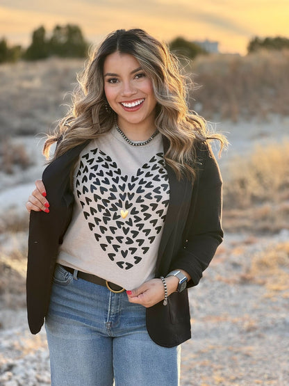 Tiny Hearts with Gold Puff Tee &amp; Sweatshirt