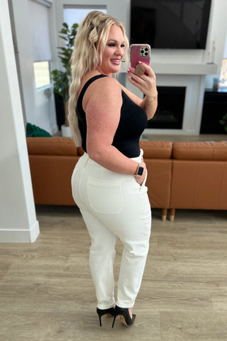 Denim Charlene High Rise Jogger in Ecru