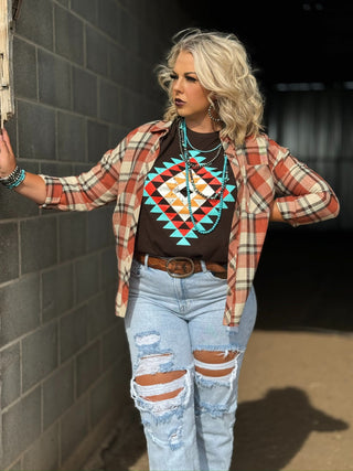 Tees Ryanne's Fall Aztec Tee