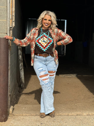 Tees Ryanne's Fall Aztec Tee