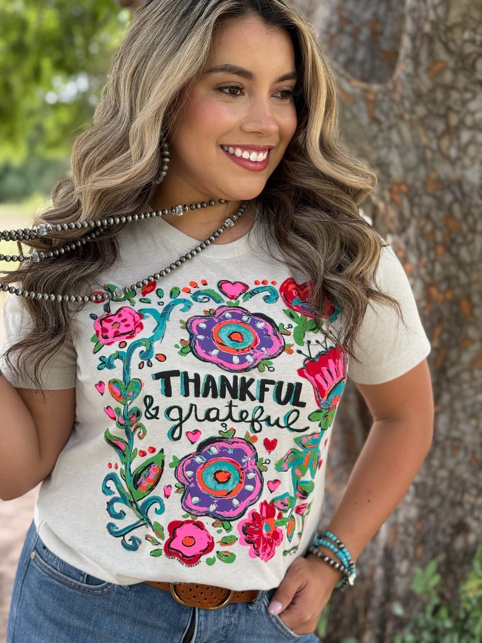 Callie Ann Stelter Thankful &amp; Grateful Tee and Sweatshirt