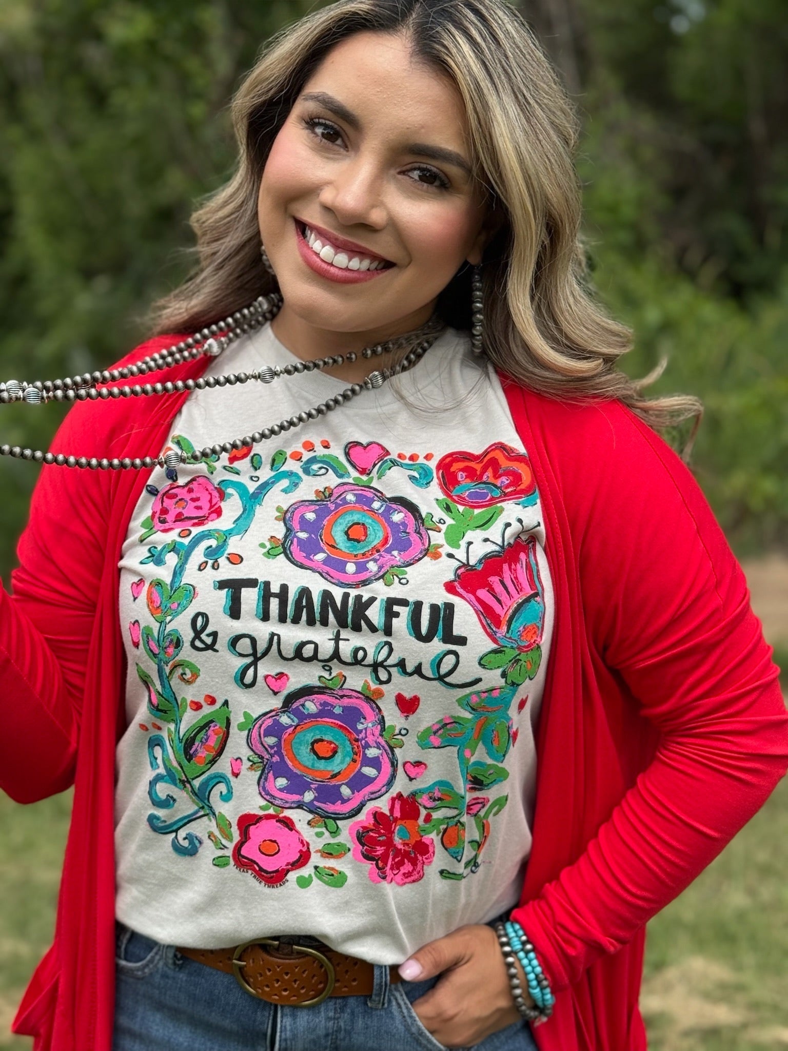 Callie Ann Stelter Thankful &amp; Grateful Tee and Sweatshirt