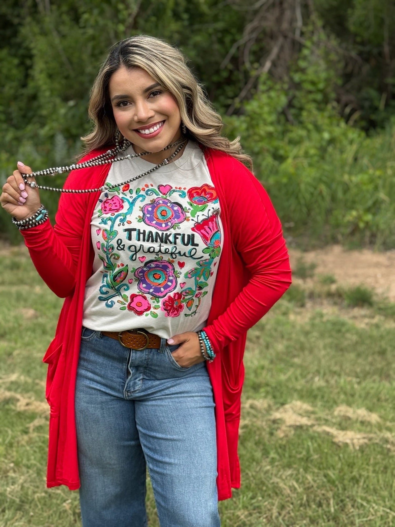 Callie Ann Stelter Thankful &amp; Grateful Tee and Sweatshirt