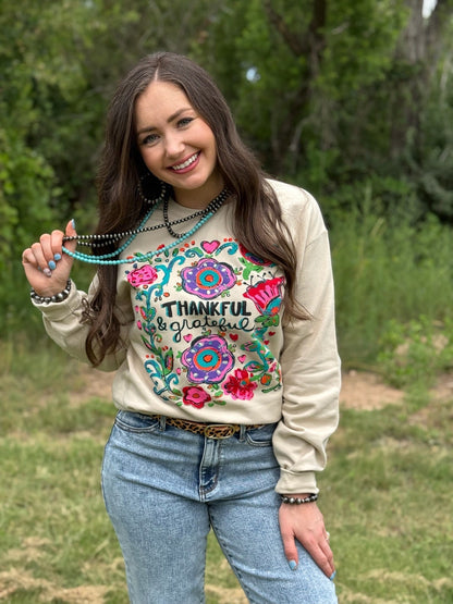 Callie Ann Stelter Thankful &amp; Grateful Tee and Sweatshirt