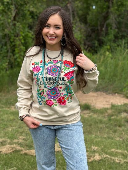 Callie Ann Stelter Thankful &amp; Grateful Tee and Sweatshirt