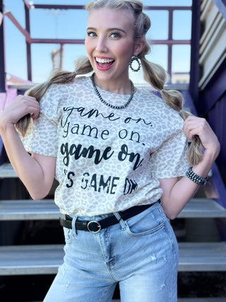 Tees Game On. on Leopard Tee