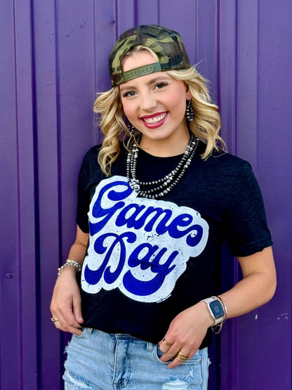 Big Game Day Retro Glitter Tee