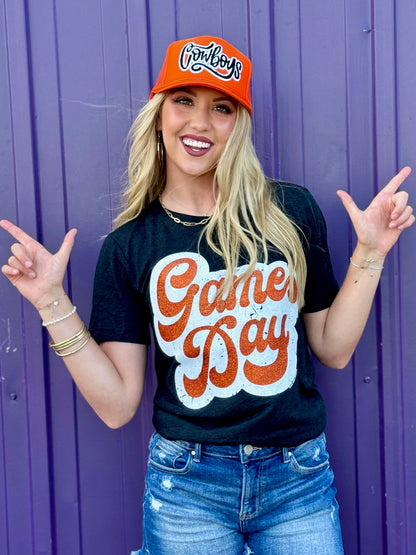 Big Game Day Retro Glitter Tee