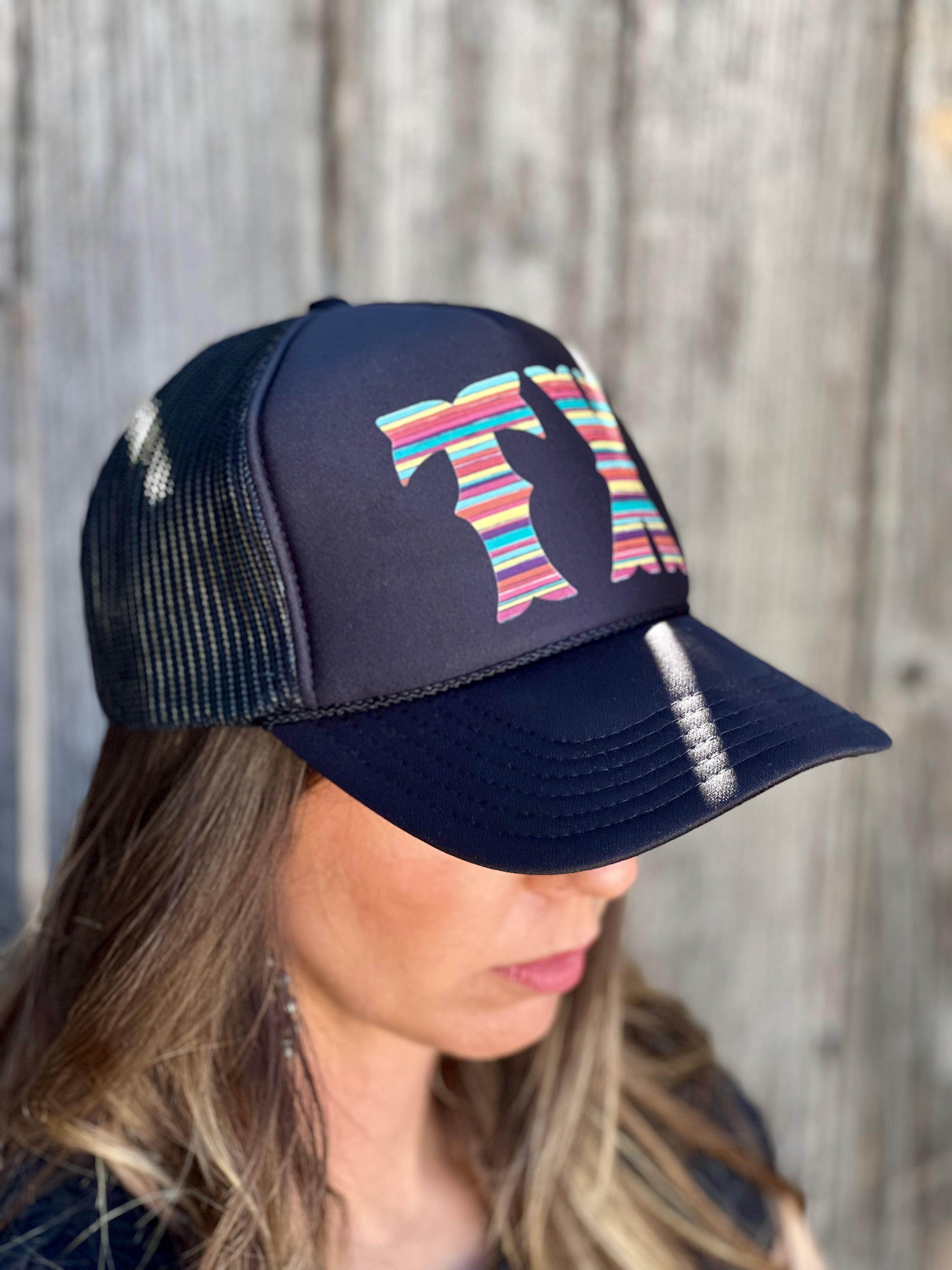 Serape State Custom Foam Trucker Cap - Pirates and Pearls Boutique