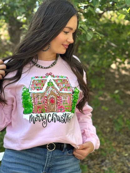 Callie Ann Stelter Gingerbread House Tee &amp; Sweatshirt