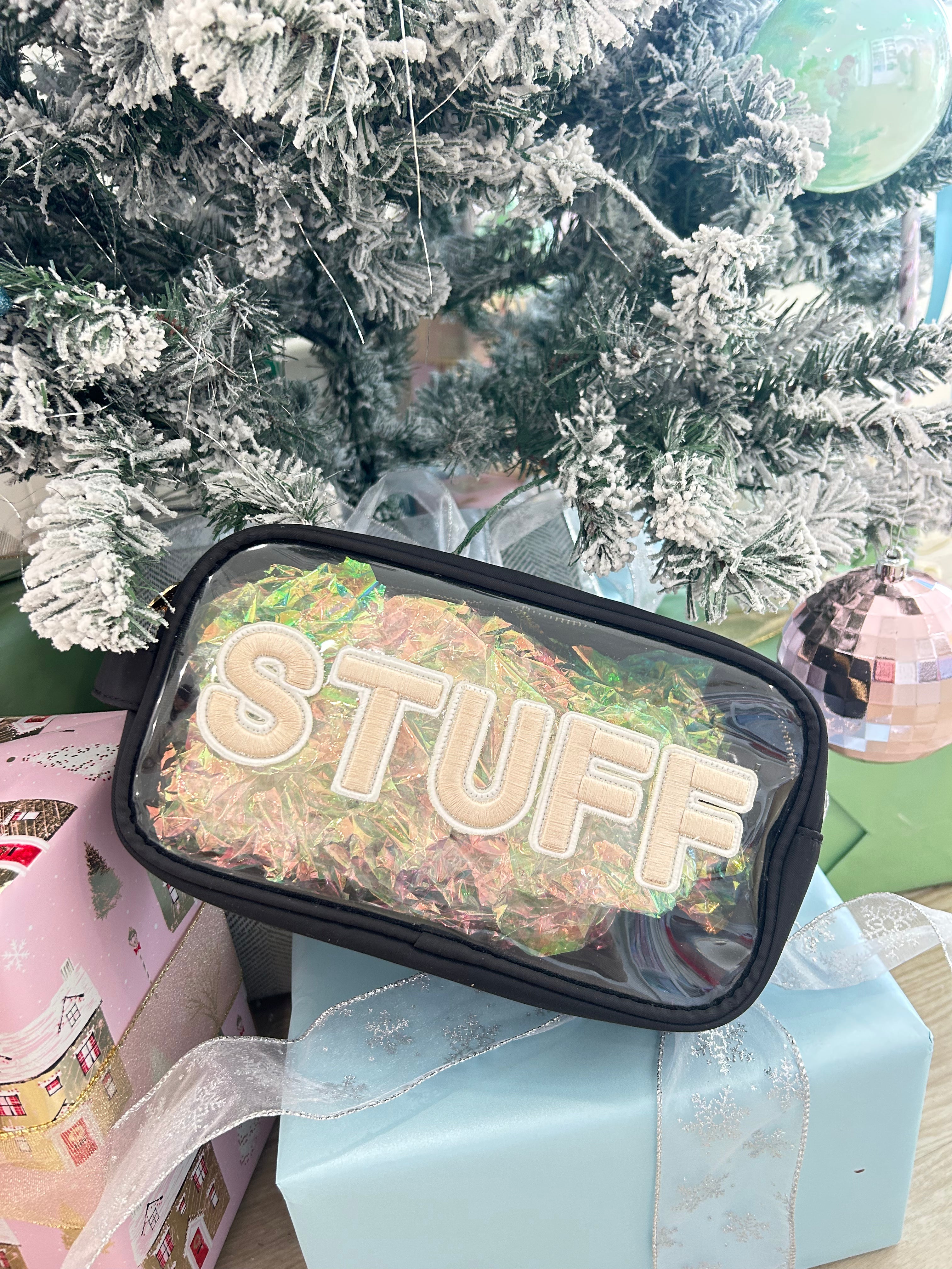 Stuff Clear Large - Black w Beige Rolled Patches