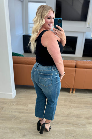 Denim Hayes High Rise Wide Leg Crop Jeans