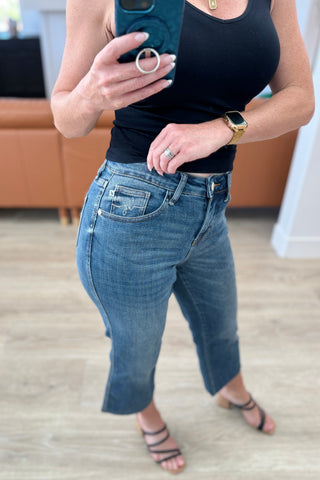 Denim Hayes High Rise Wide Leg Crop Jeans