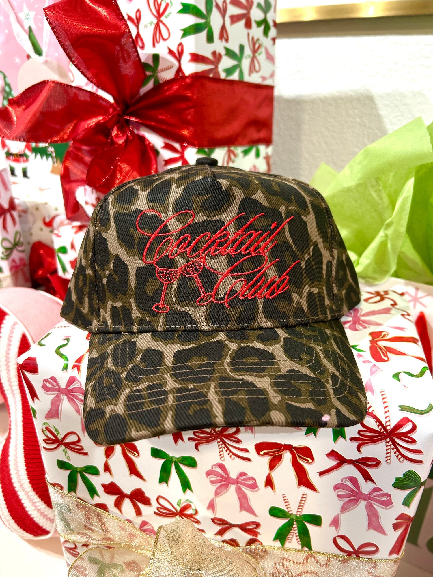 Cocktail Club - Leopard Vintage Trucker Hat