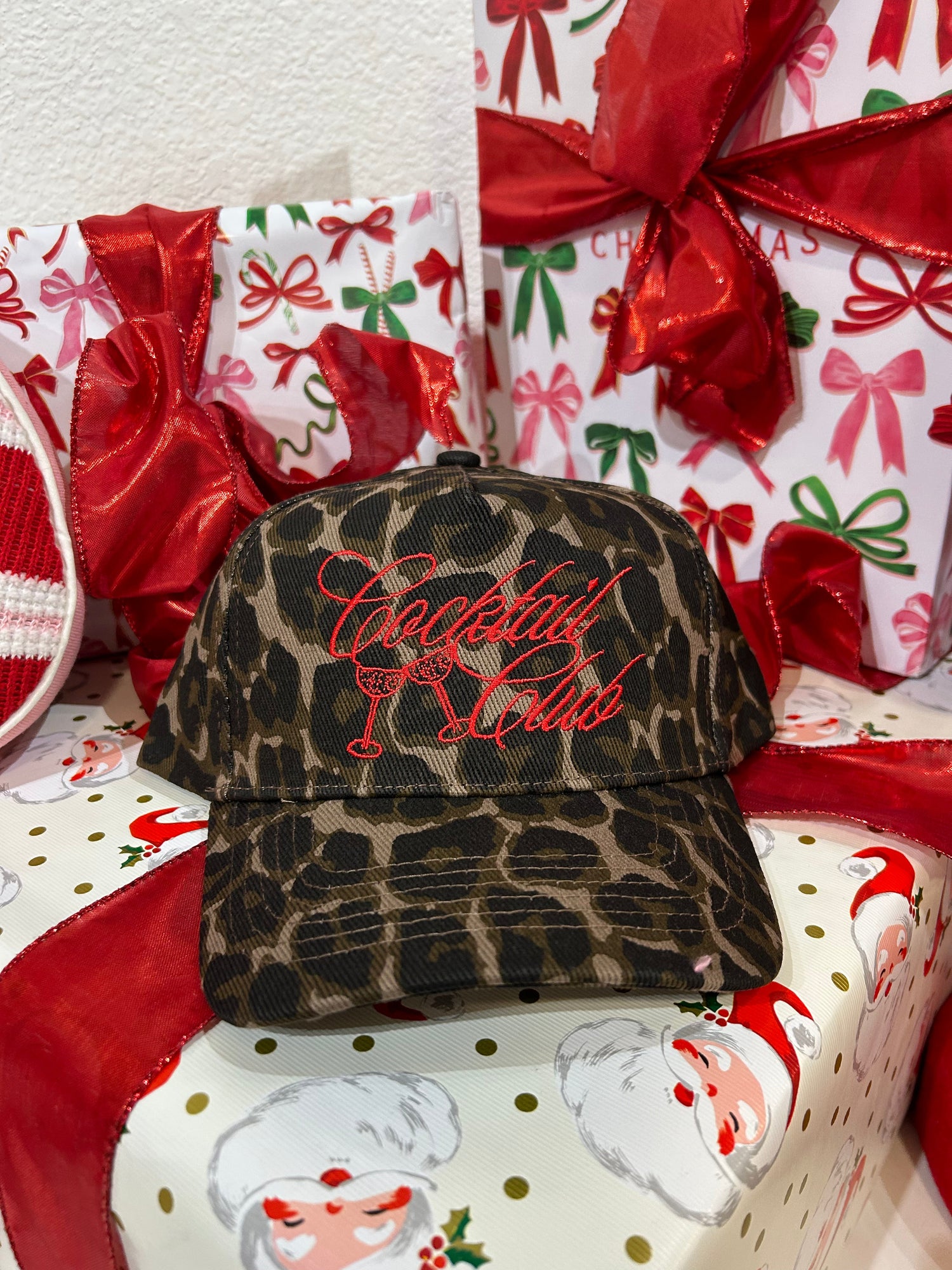 Cocktail Club - Leopard Vintage Trucker Hat