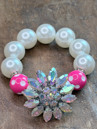 Mahjong Tile Beaded Stretch Bracelet