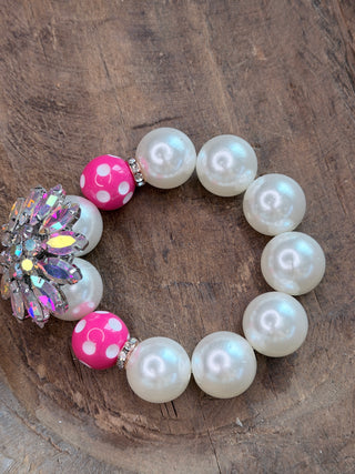 Mahjong Tile Beaded Stretch Bracelet