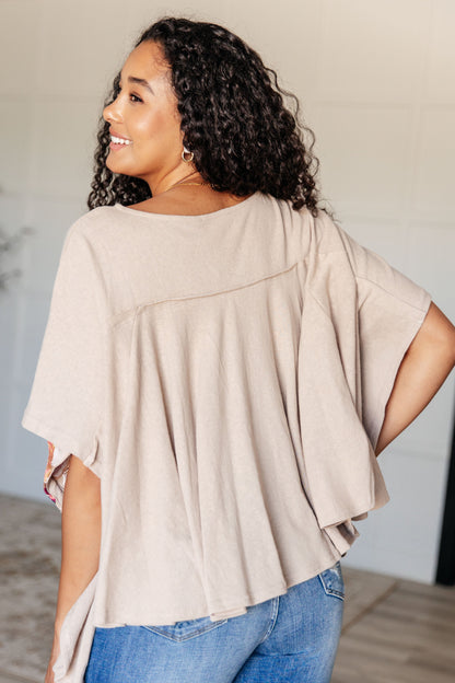 Tops Isabel Embroidered Tunic in Mocha