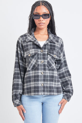 Women's Cropped Boxy Fit Shacket