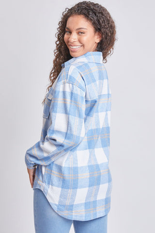 Women's Oversized Plaid Flannel Shacket