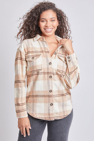 Women's Oversized Flannel Plaid Shacket