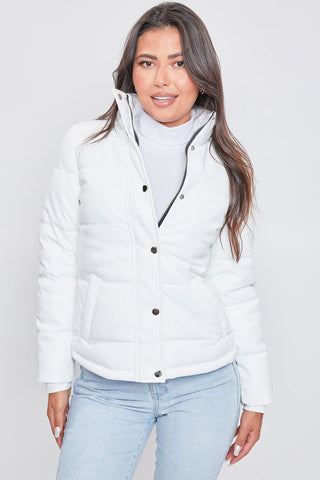 Pleather Puffy Jacket