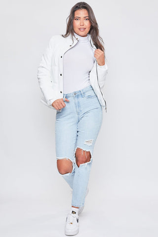 Pleather Puffy Jacket
