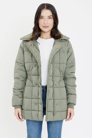 Detailed Snap Puffer Jacket