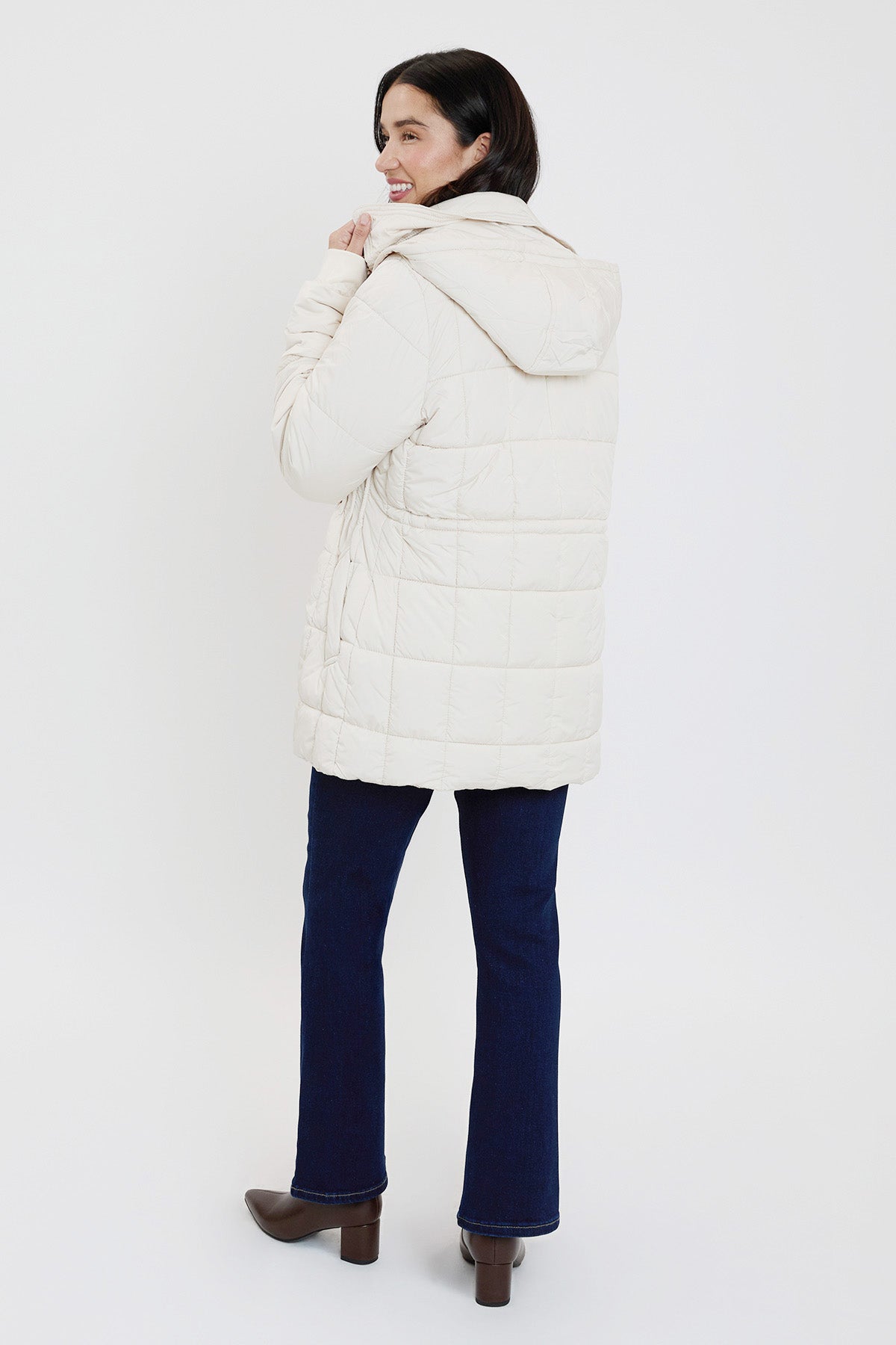 Detailed  Puffer Snap Jacket