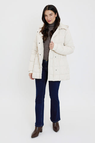 Detailed  Puffer Snap Jacket