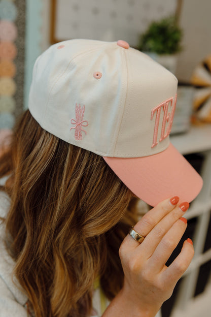 TEACH - Pink Vintage Trucker Hat