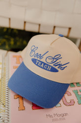 Hat Cool Girls Teach - Periwinkle Vintage Trucker Hat