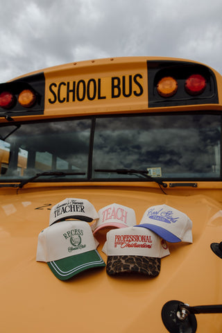 Hat TEACH - Pink Vintage Trucker Hat