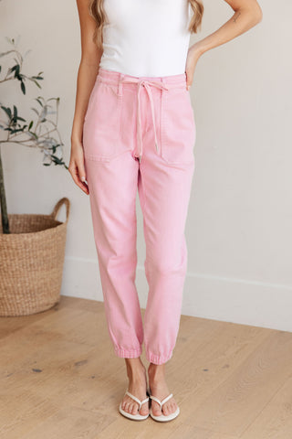 Denim Regina High Rise Garment Dyed Denim Jogger