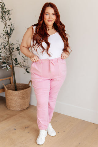 Denim Regina High Rise Garment Dyed Denim Jogger