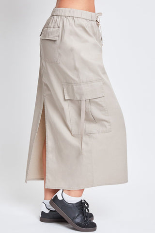 Skirts & Skorts Women’s Poplin Maxi Drawcord Cargo Skirt