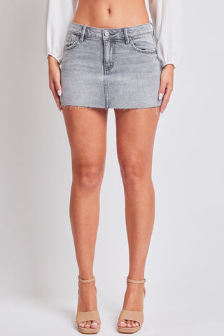 Women's Luxe Micro Mini Skirt With Raw Hem