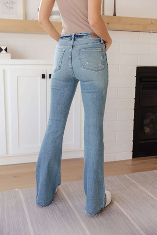 Denim Kiana High Rise Heavy Destroy Flare