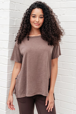Tops Let Me Live Relaxed Tee in Brown