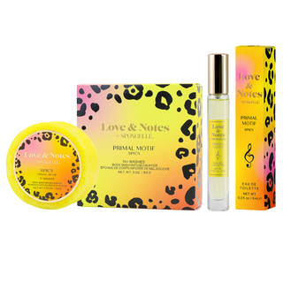 Body Wash Infused Buffer Primal Motif Love & Notes Trio Set