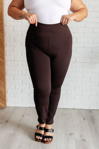 Bottoms Magic Skinny 28" Pants in Chocolate